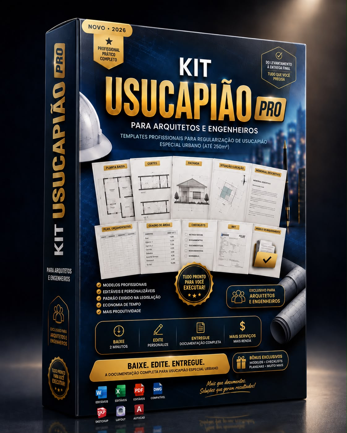 Kit Usucapião Pro — box 3D do produto
