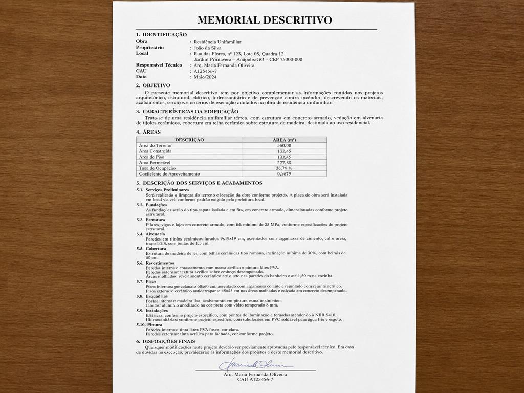Memorial Descritivo